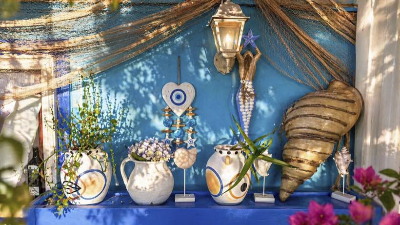 mediterranean decorative corner in Aristo's garden
